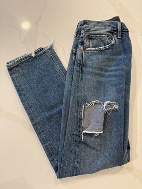 Agolde Light Blue Straight Jeans